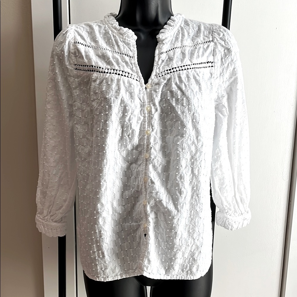 Loft eyelet cotton top